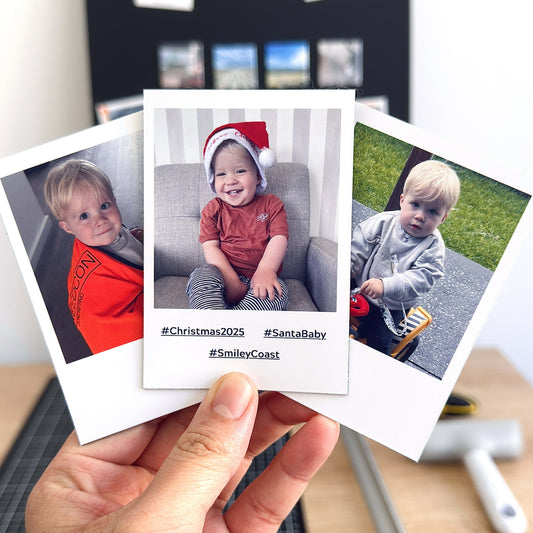 Retro baby magnets set of 3, pastel colors with cute baby illustrations for fridge decor