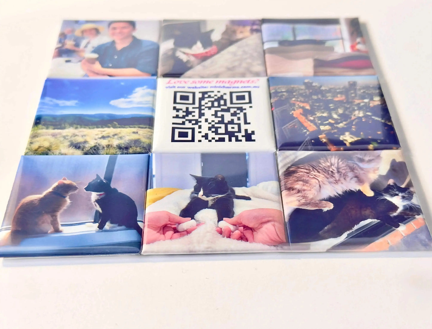 Custom Photo Fridge Magnet - MiniCharms - Acrylic Square Magnets - MiniCharms
